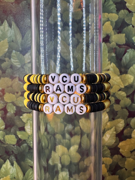 VCU Rams Pride Clay Bead Bracelets