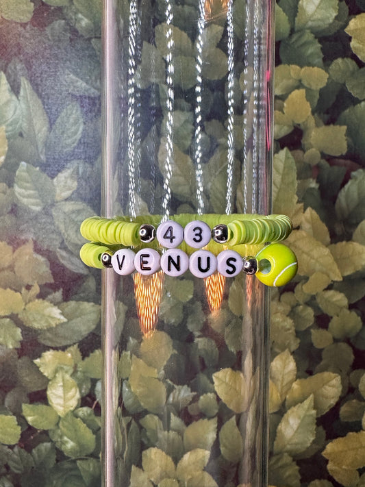 Tennis Clay Bead Bracelet (Custom)