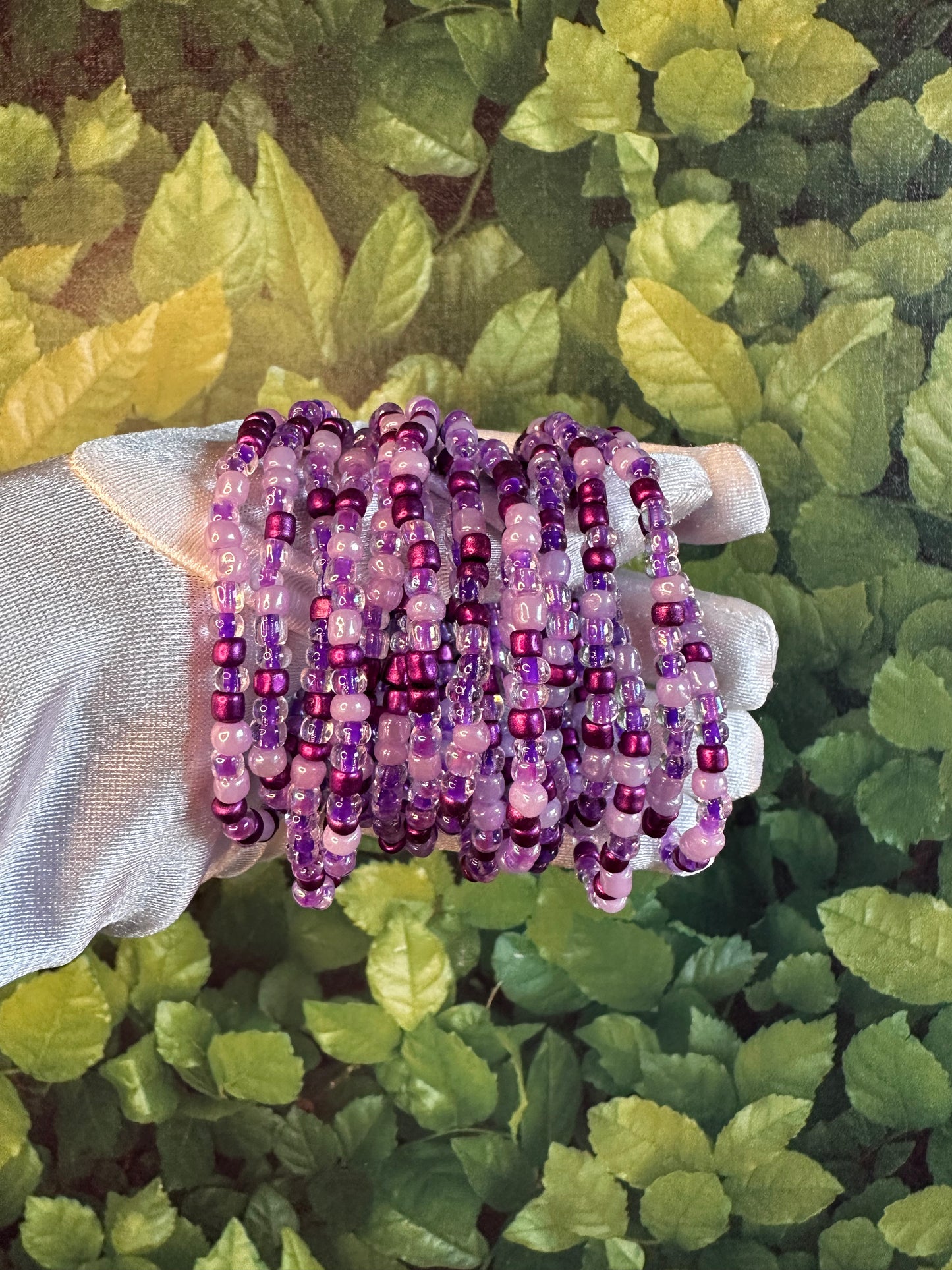 Violet Mix Seed Bracelet