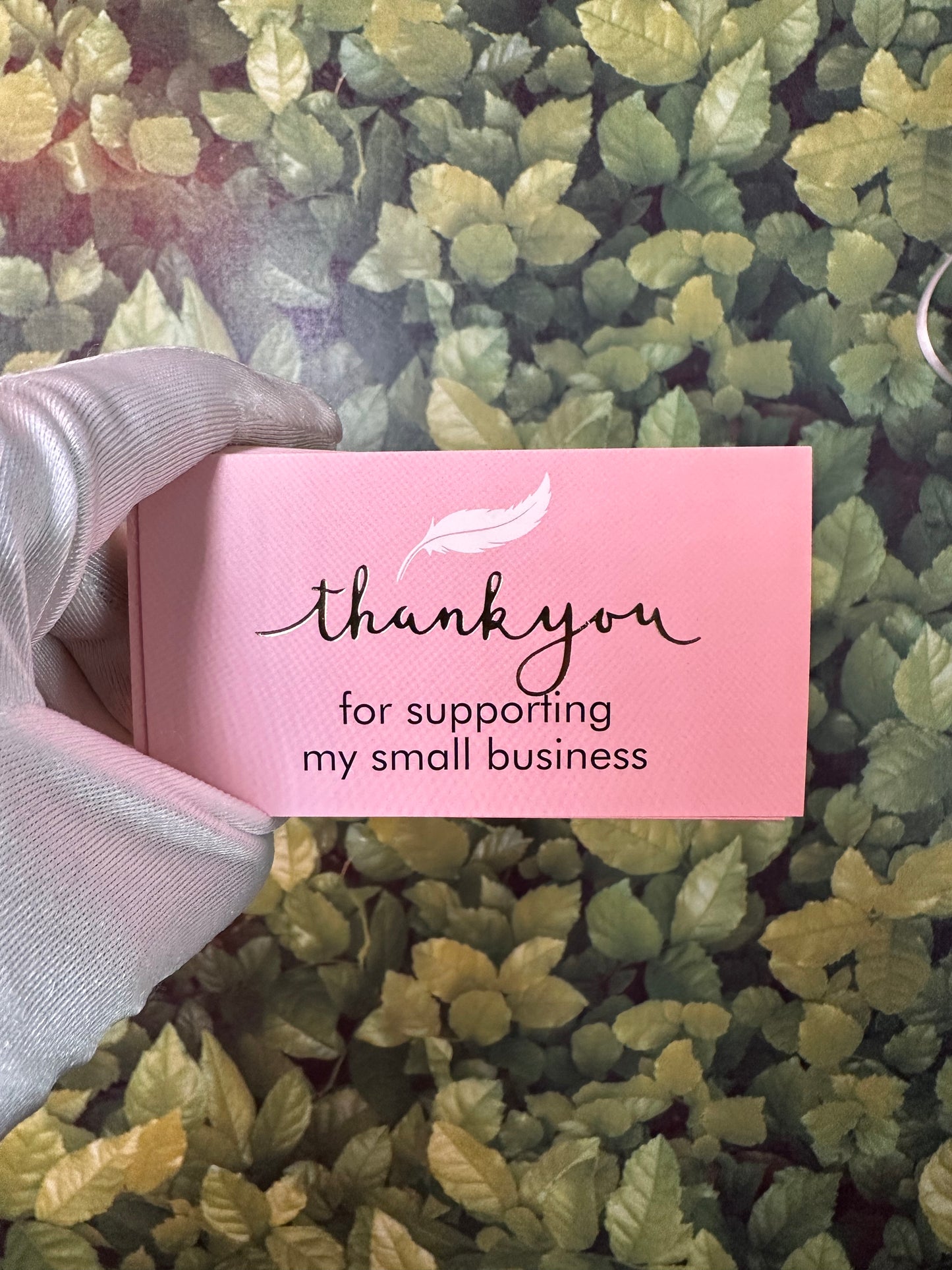 “Thank You For Supporting My Small Business” Cards (Pink 1)