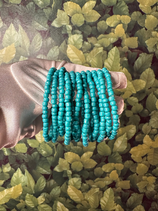 Turquoise Seed Bracelet