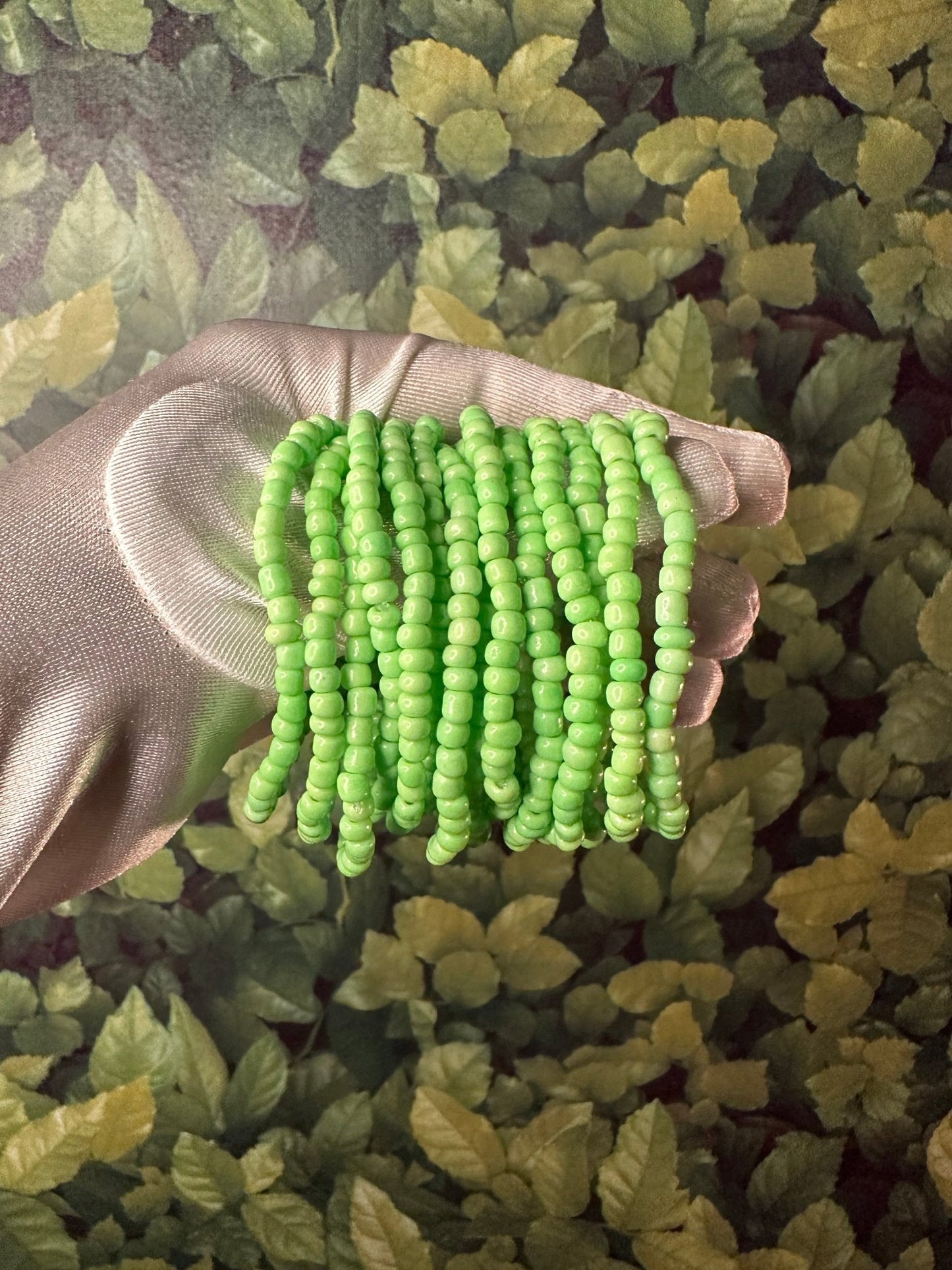 Bright Green Seed Bracelet